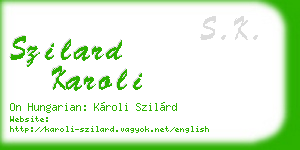 szilard karoli business card