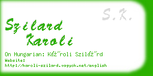 szilard karoli business card